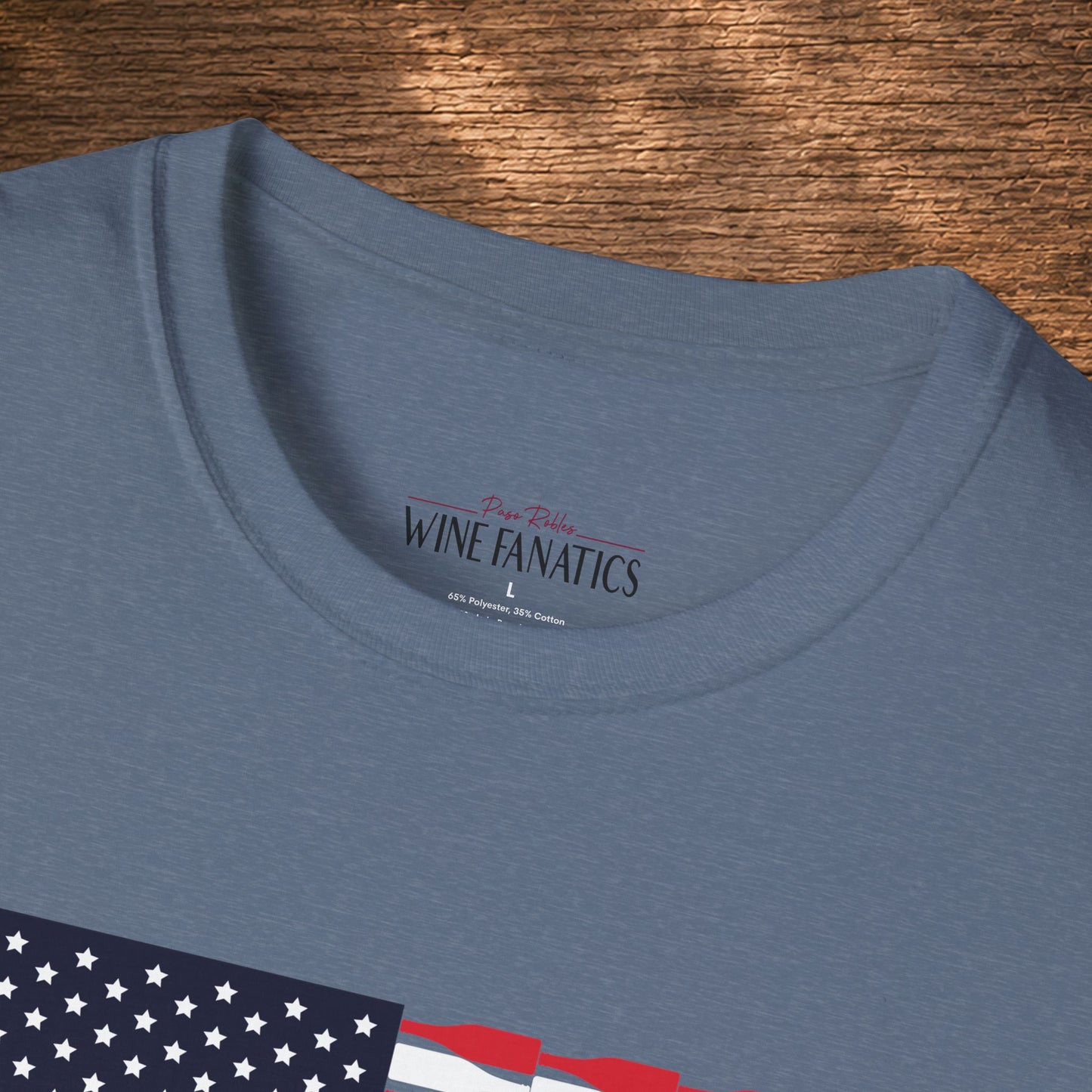 Red Wine & Blue Independence Day Unisex Softstyle T-Shirt
