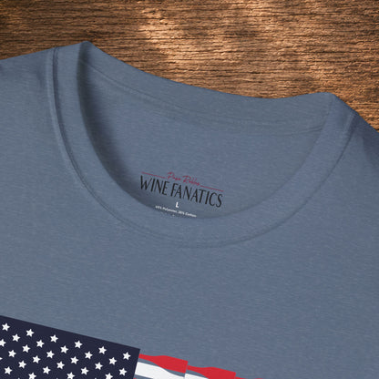 Red Wine & Blue Independence Day Unisex Softstyle T-Shirt