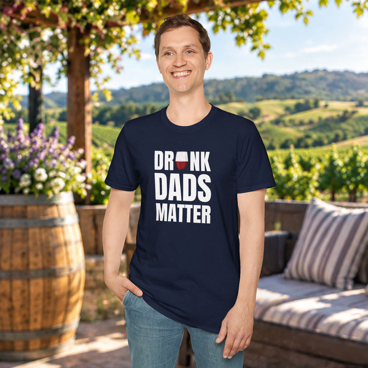 Drunk Dads Matter Crew Neck T-Shirt