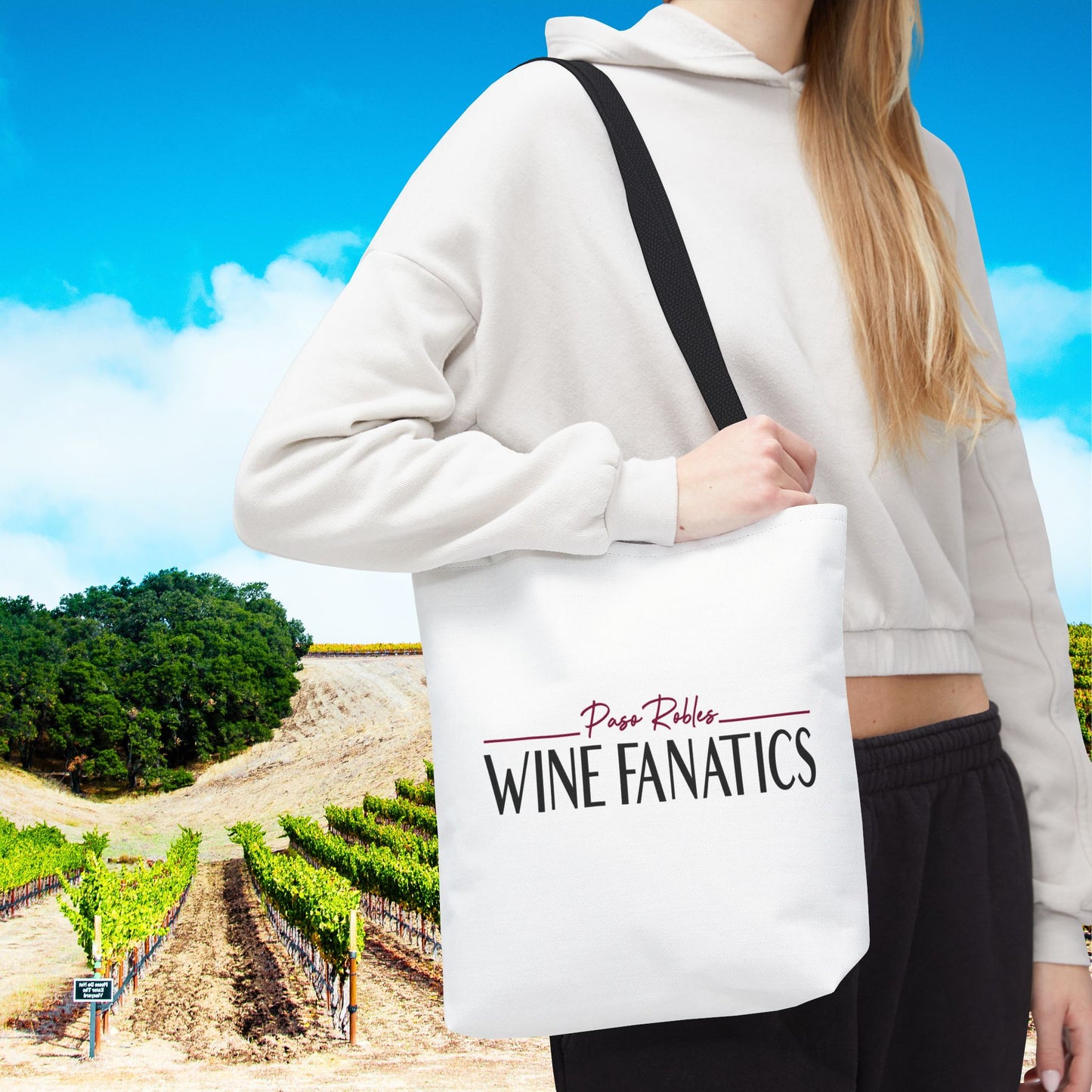 Paso Robles Wine Fanatics Logo Tote Bag