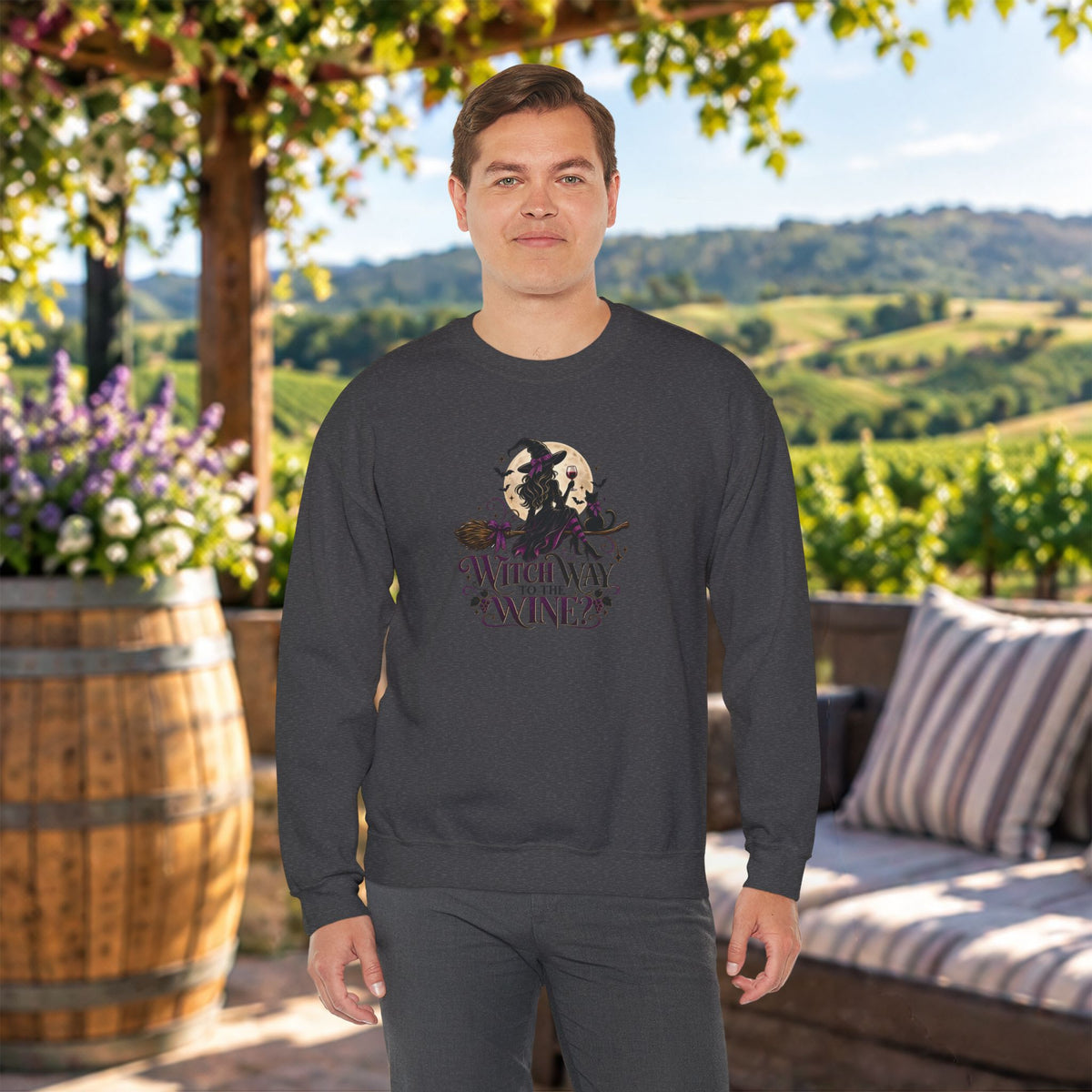 Witch Way To The Wine Sweatshirt