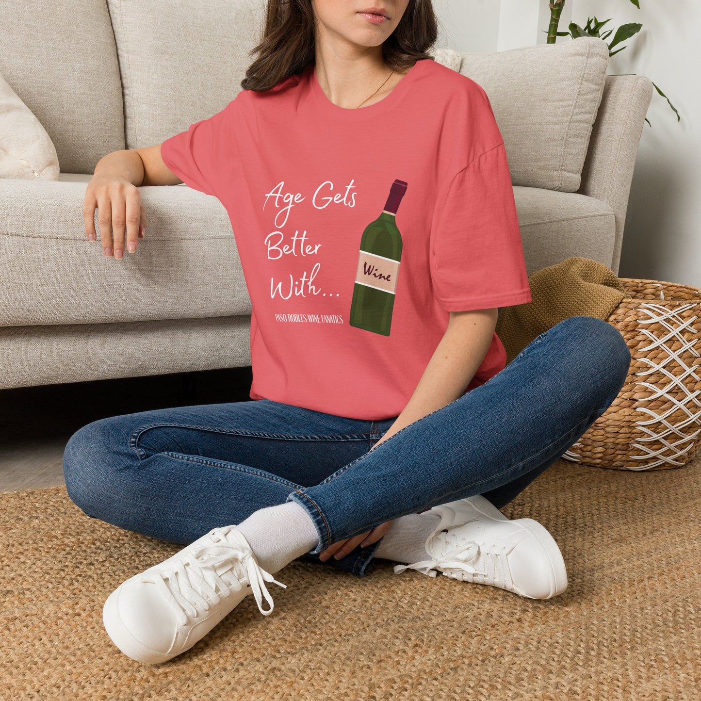 Age Gets Better With Wine Crewneck T-Shirt