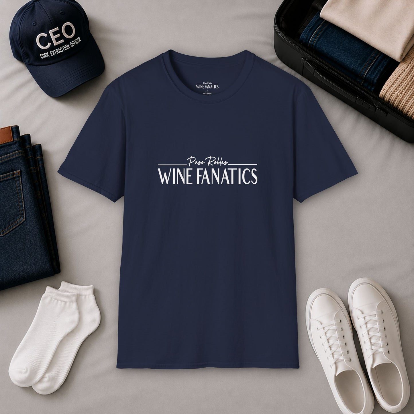 Paso Robles Wine Fanatics Logo Crewneck T-Shirt