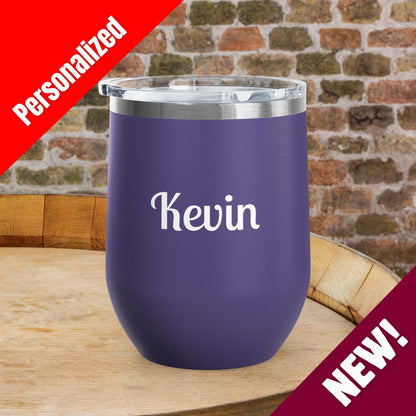 Daddy's Sippy Cup (mustache) Personalized 12oz Wine Tumbler