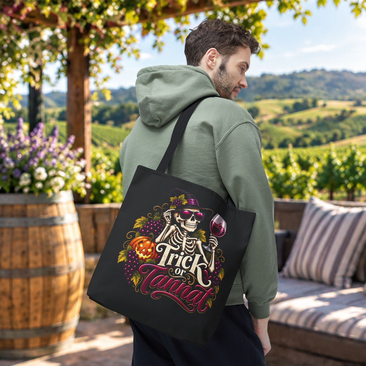 Trick Or Tannat Personalized Tote Bag