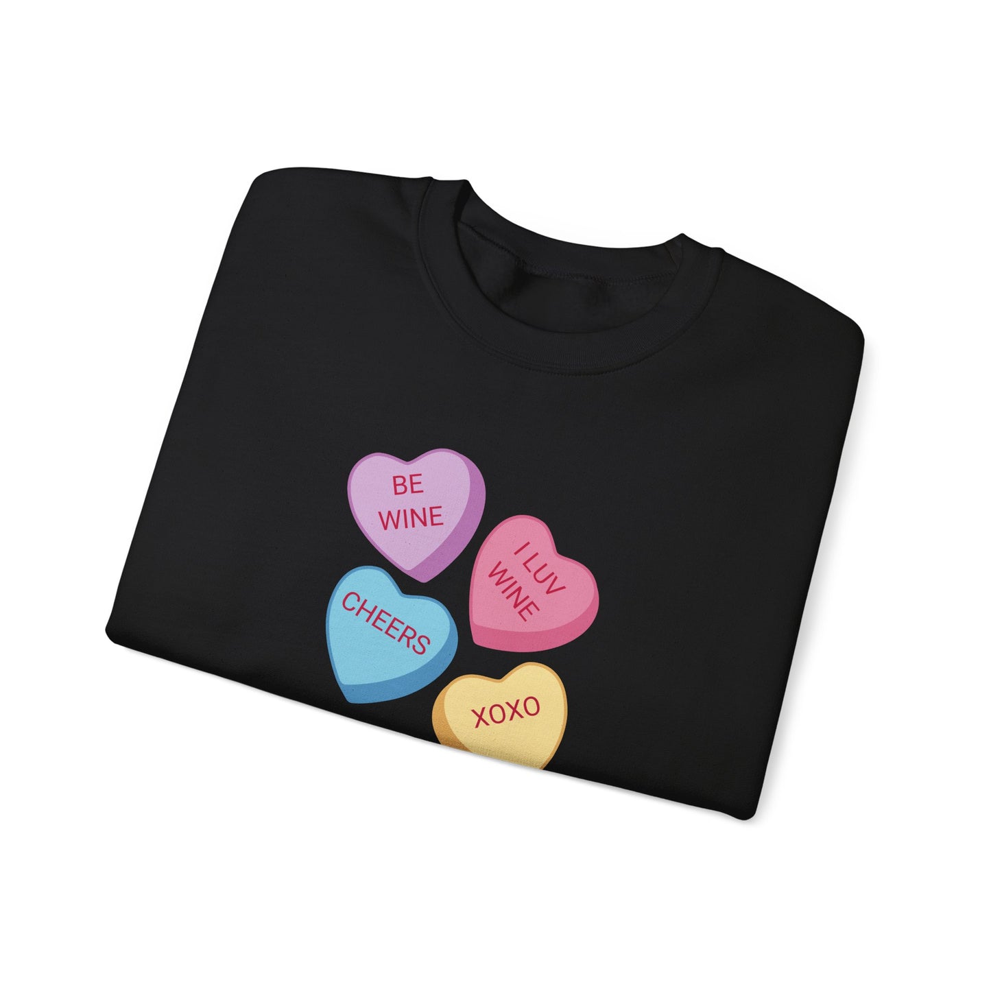Wine Conversation Hearts Sweatshirt