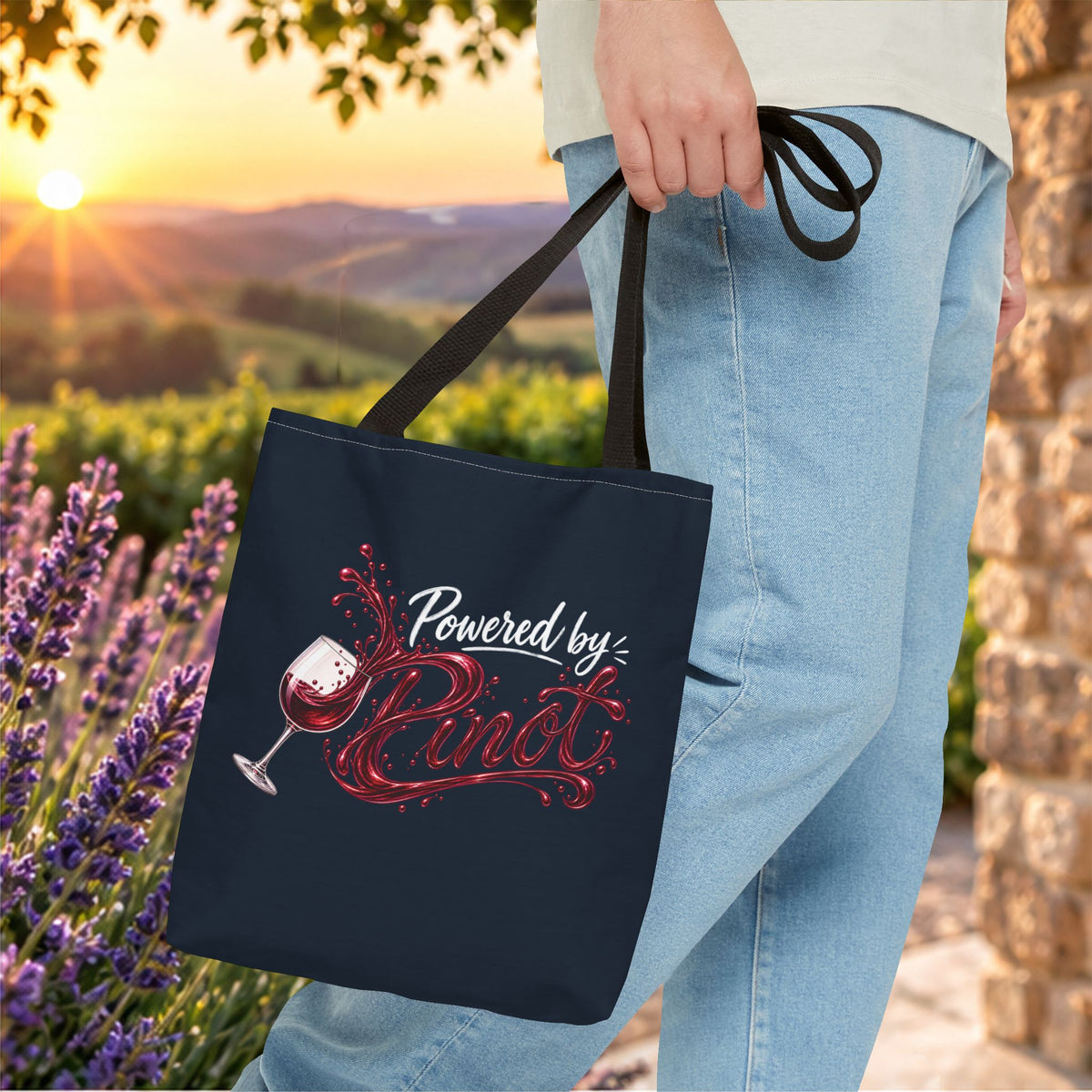 Powered By Pinot Personalized Tote Bag