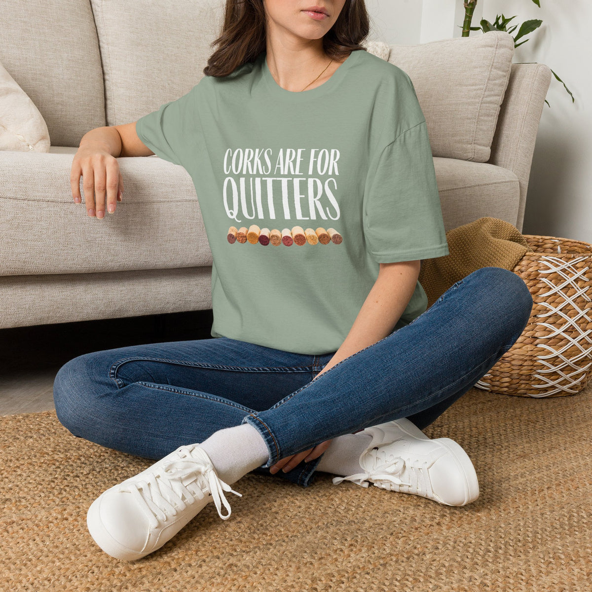 Corks Are For Quitters Crewneck Tee