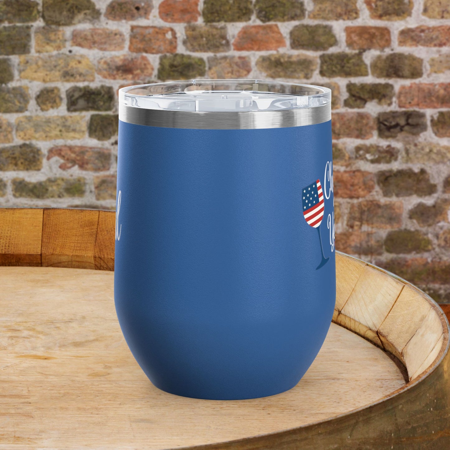 Cheers to 250 Years Independence Day Personalized 12oz Wine Tumbler
