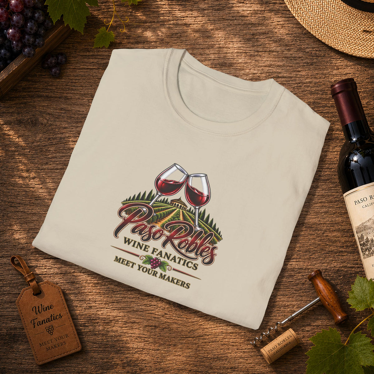 Paso Robles Wine Fanatics Meet Your Makers Crewneck T-Shirt