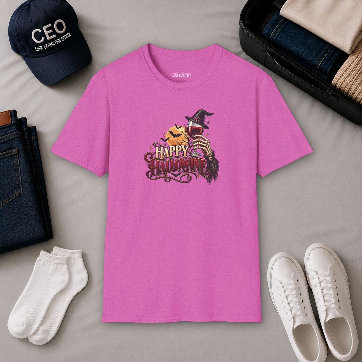 Let's Happy Hallowine Crewneck T-Shirt