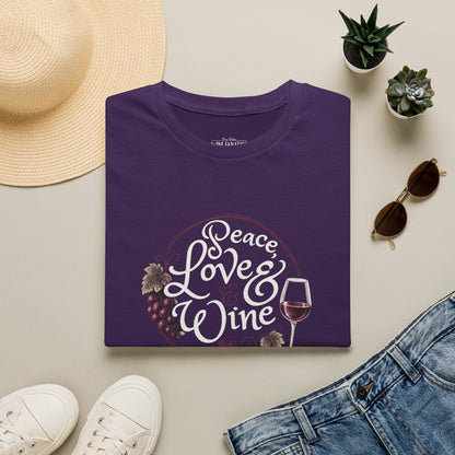 Peace, Love & Wine Crewneck Tee