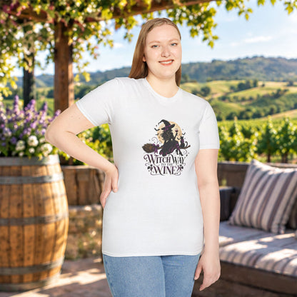 Witch Way To The Wine Unisex Softstyle T-Shirt