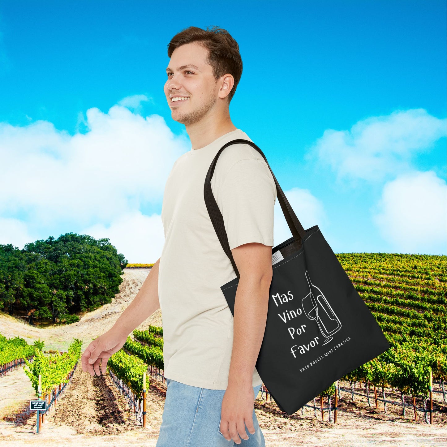 Mas Vino Por Favor Tote Bag