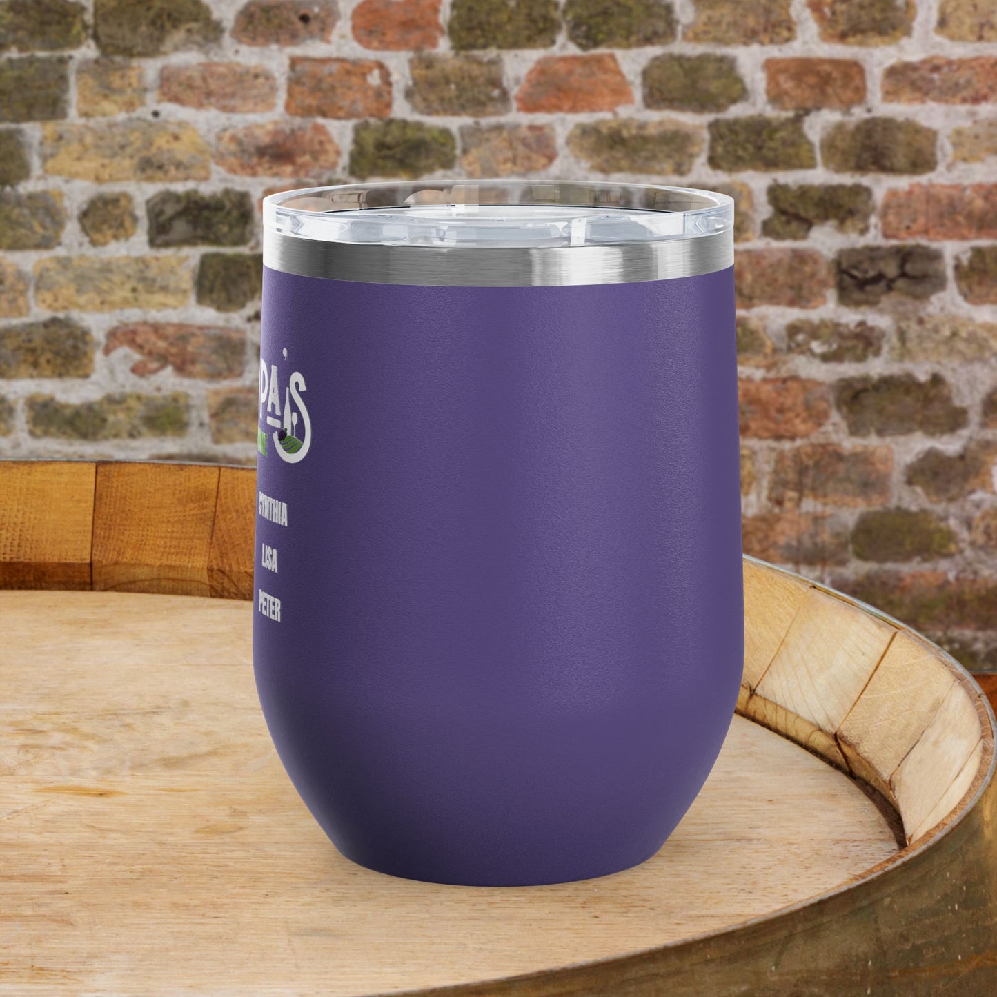 Grandpa's Reason To Wine Personalized 12oz Wine Tumbler