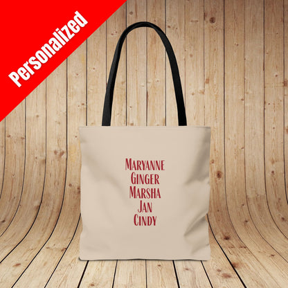 Sip Squad (ladies) Personalized Tote Bag
