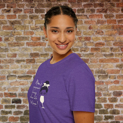 Mom's superpower, turning whine into Wine! Crewneck Tee