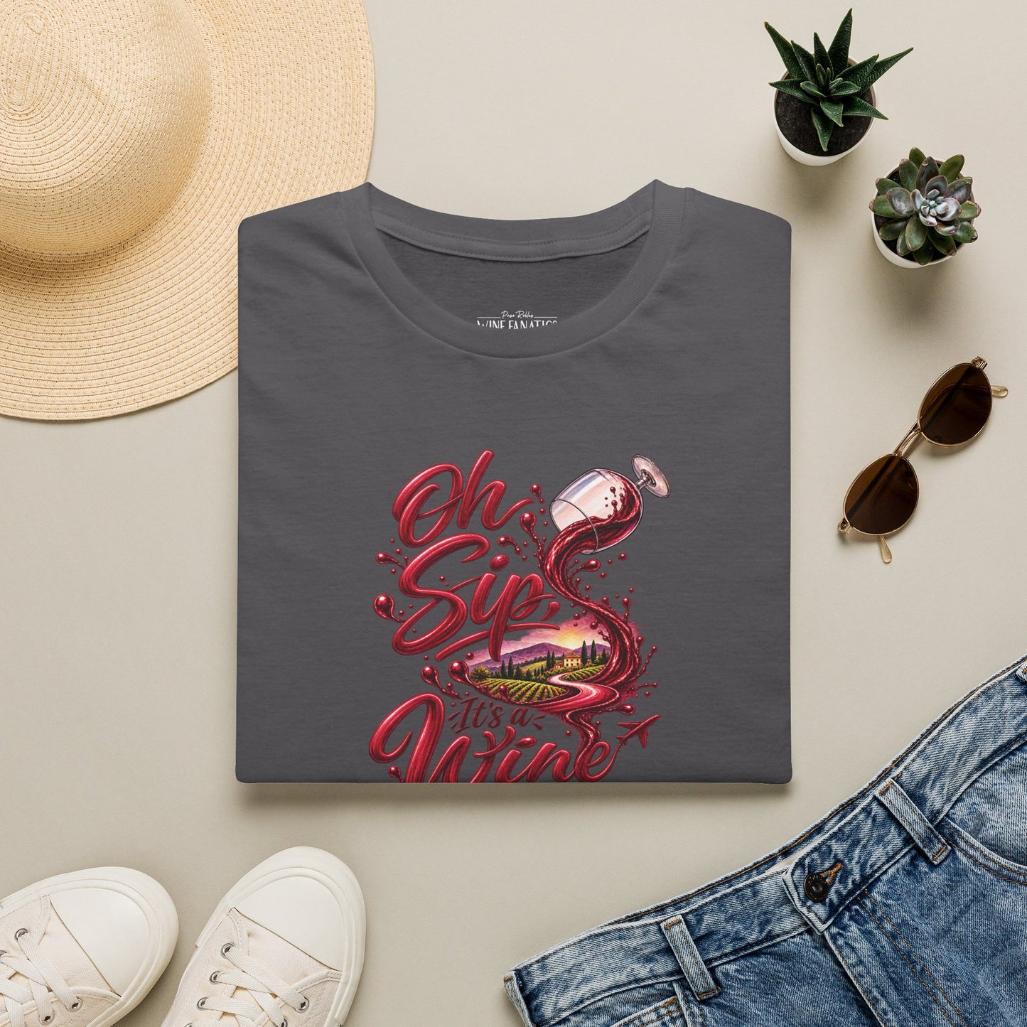 Oh Sip It's A Wine Trip Personalized Crewneck Tee
