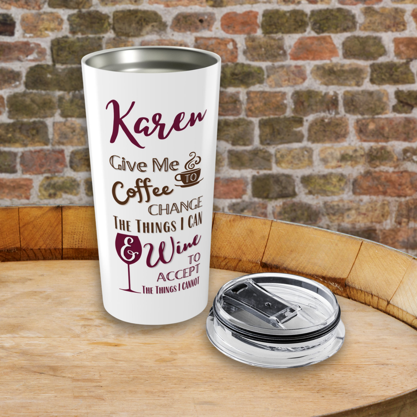 Coffee & Wine Serenity Personalized 20oz Tumbler