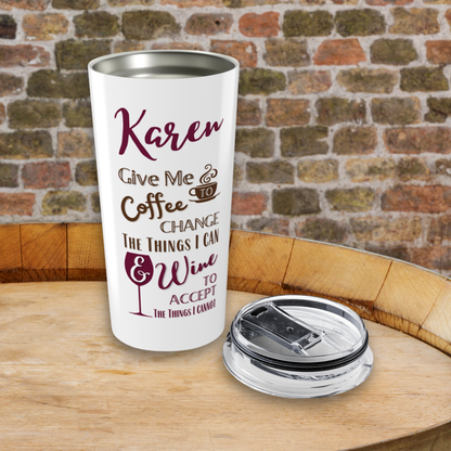 Coffee & Wine Serenity Personalized 20oz Tumbler