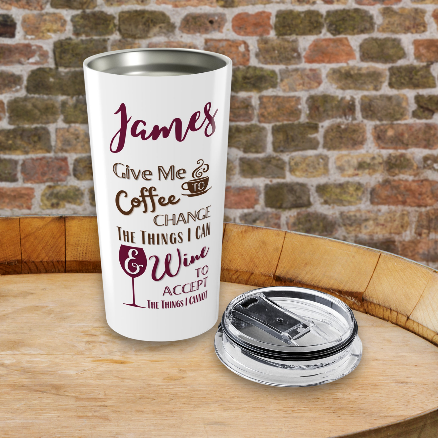 Coffee & Wine Serenity Personalized 20oz Tumbler