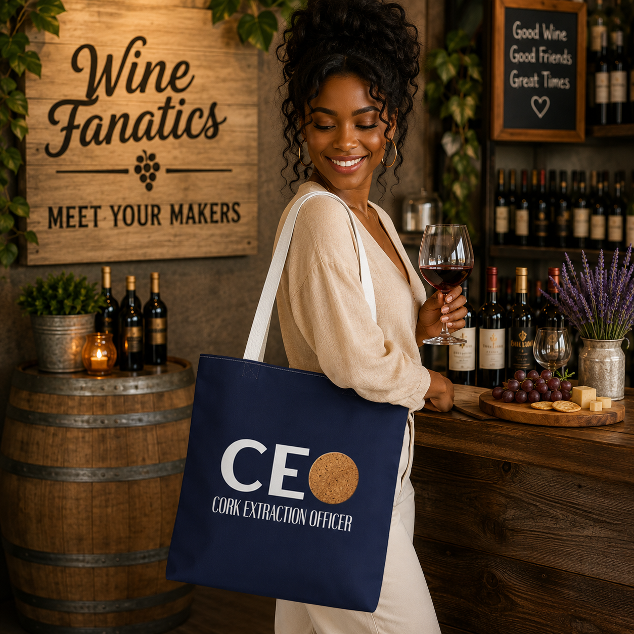 CEO - Cork Extraction Officer Personalized Tote Bag