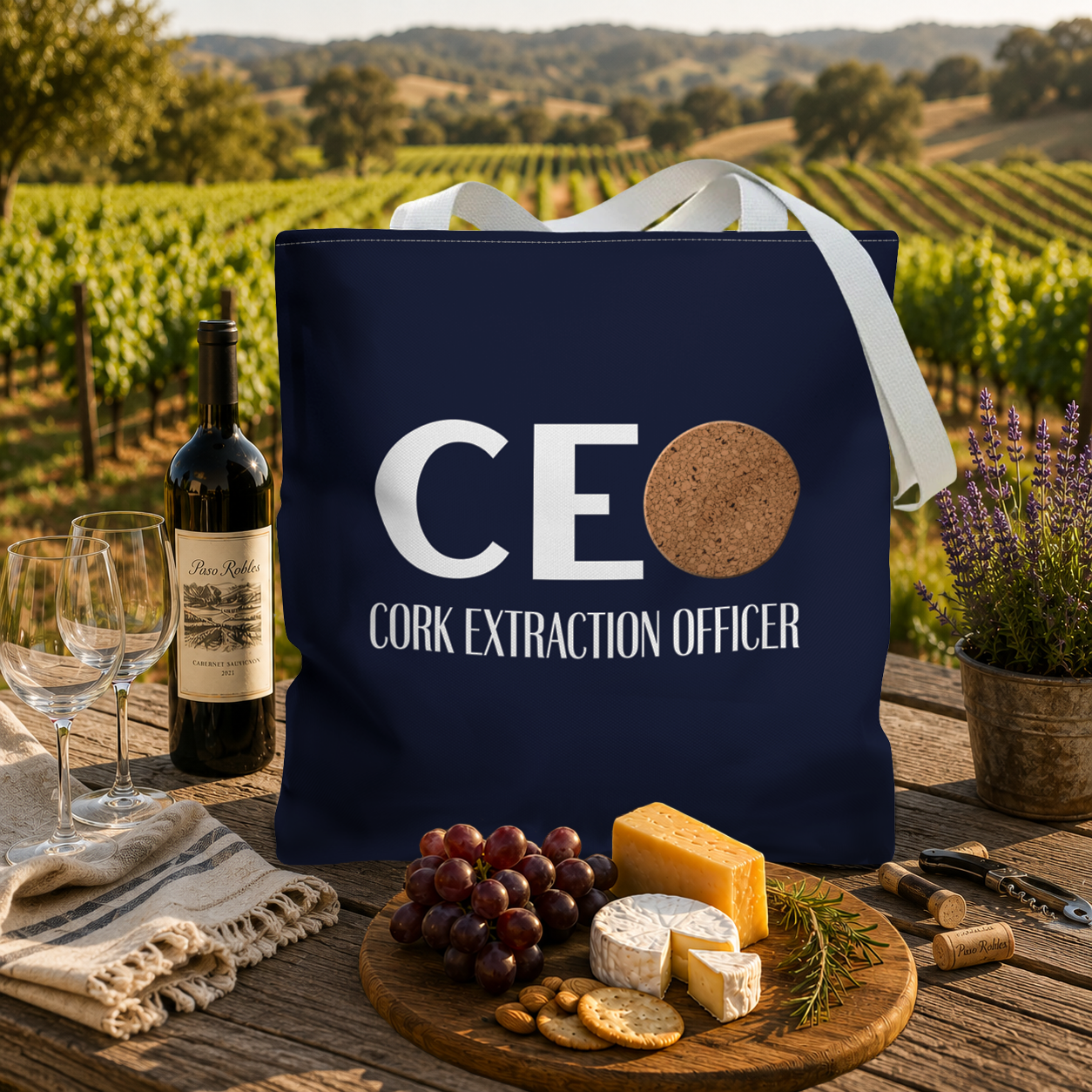 CEO - Cork Extraction Officer Personalized Tote Bag