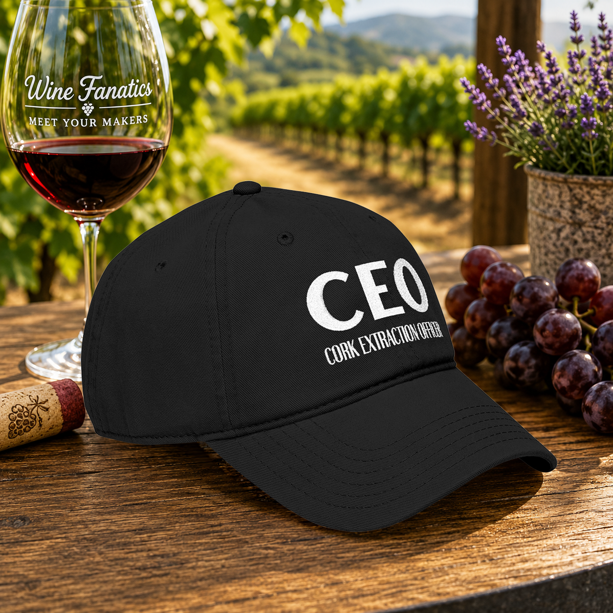 CEO Cork Extraction Officer Embroidered Hat