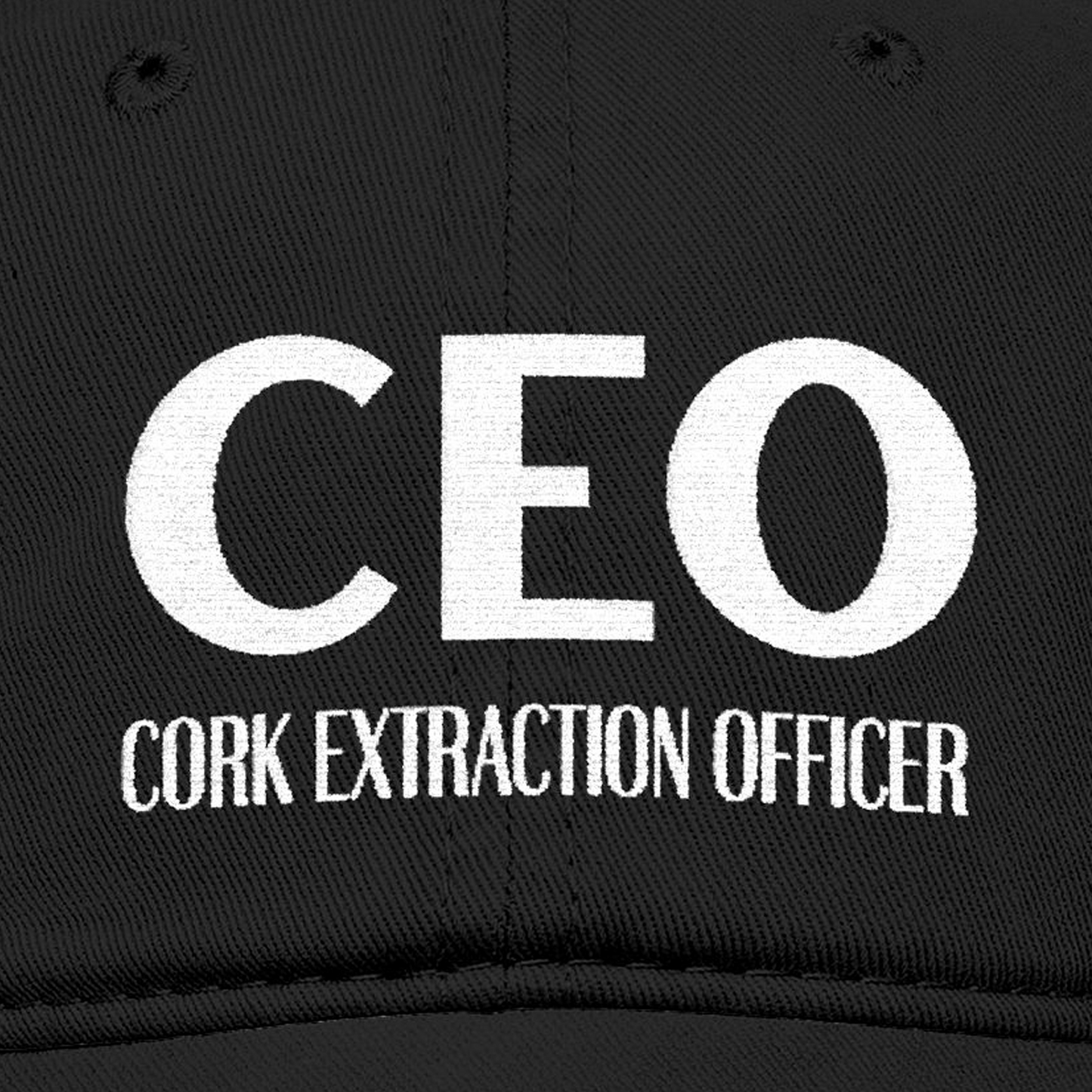 CEO Cork Extraction Officer Embroidered Hat