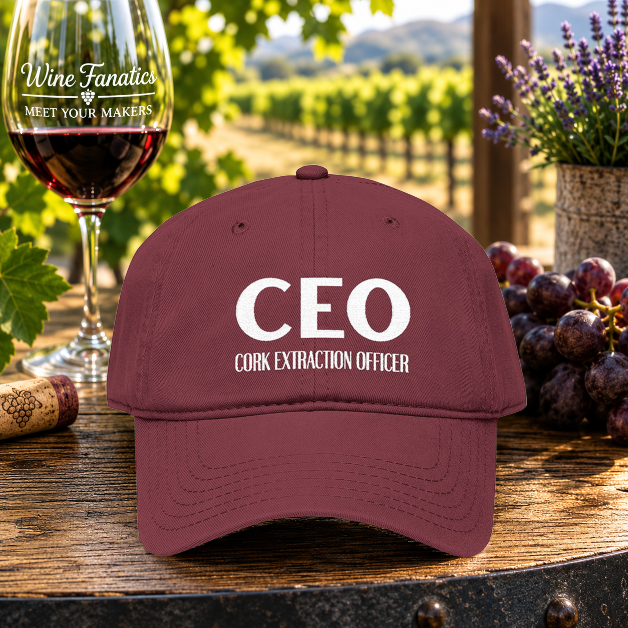 CEO Cork Extraction Officer Embroidered Hat