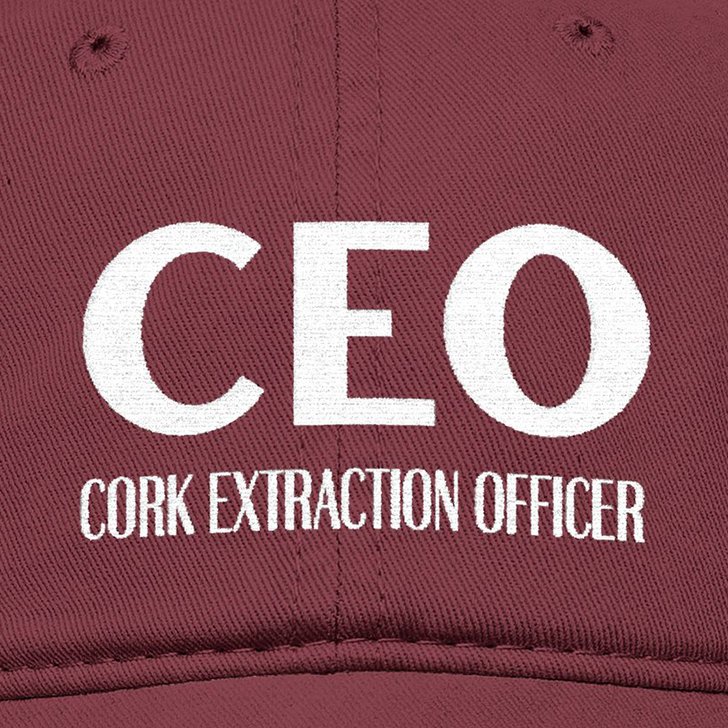CEO Cork Extraction Officer Embroidered Hat