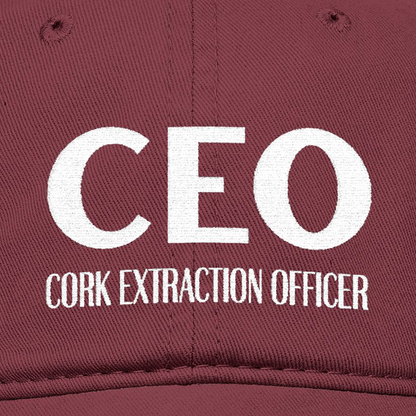 CEO Cork Extraction Officer Embroidered Hat