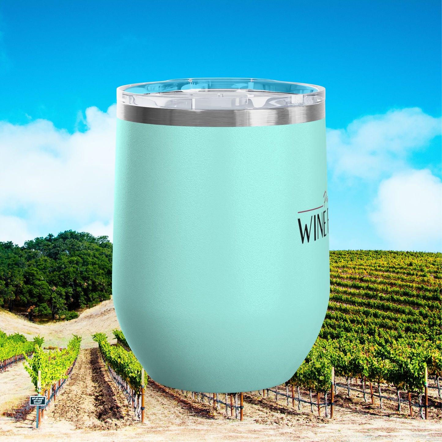 Paso Robles Wine Fanatics Logo 12oz Wine Tumbler