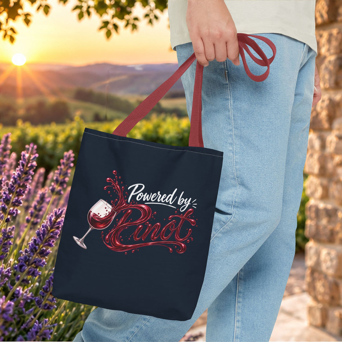 Powered By Pinot Personalized Tote Bag