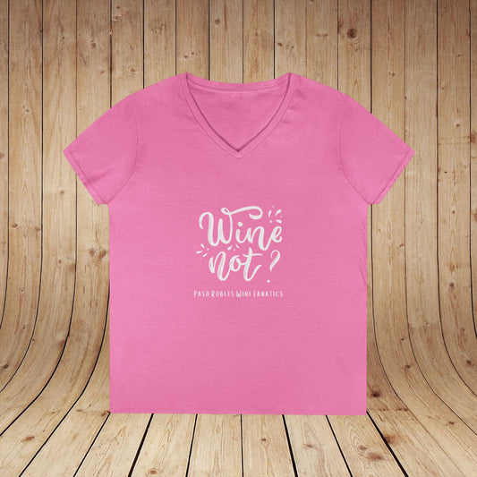Wine Not? Ladies V-Neck Tee