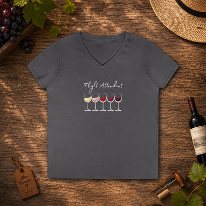 Flight Attendant Ladies V-Neck  Tee