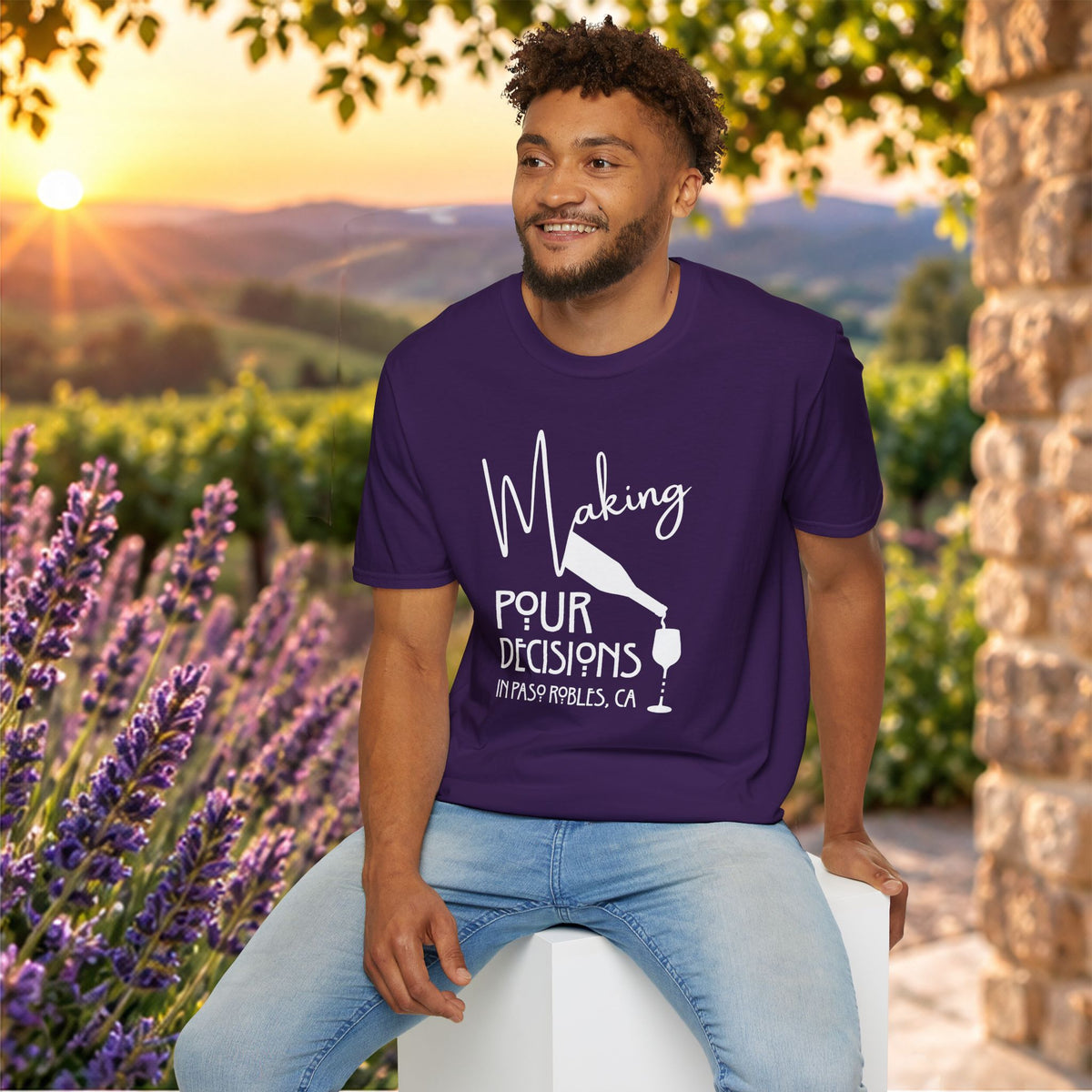 Making Pour Decisions In Paso Robles Crewneck T-Shirt