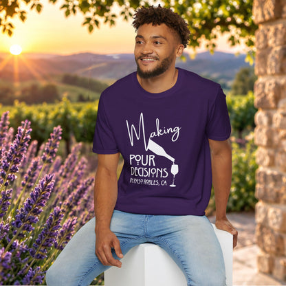 Making Pour Decisions In Paso Robles Crewneck T-Shirt