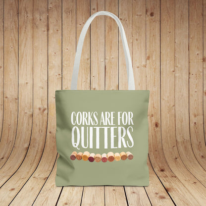 Corks Are For Quitters Personalized Tote Bag