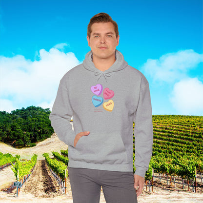 Wine Conversation Hearts Hoodie