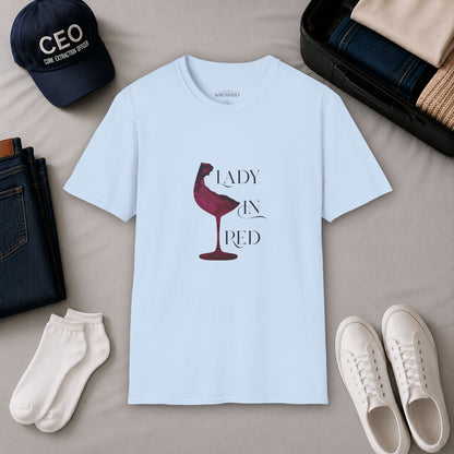 Lady In Red Crewneck Tee