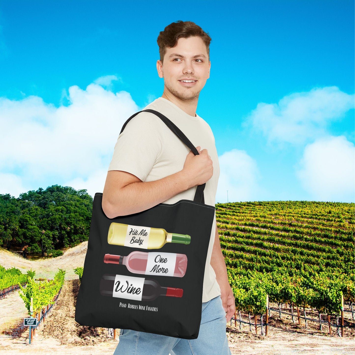 Hit Me Baby One More Wine Tote Bag