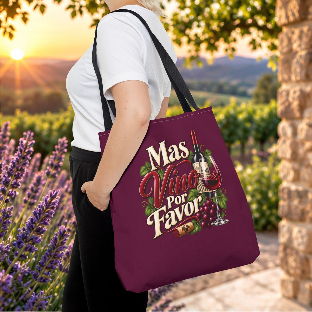 Mas Vino Por Favor Tote Bag