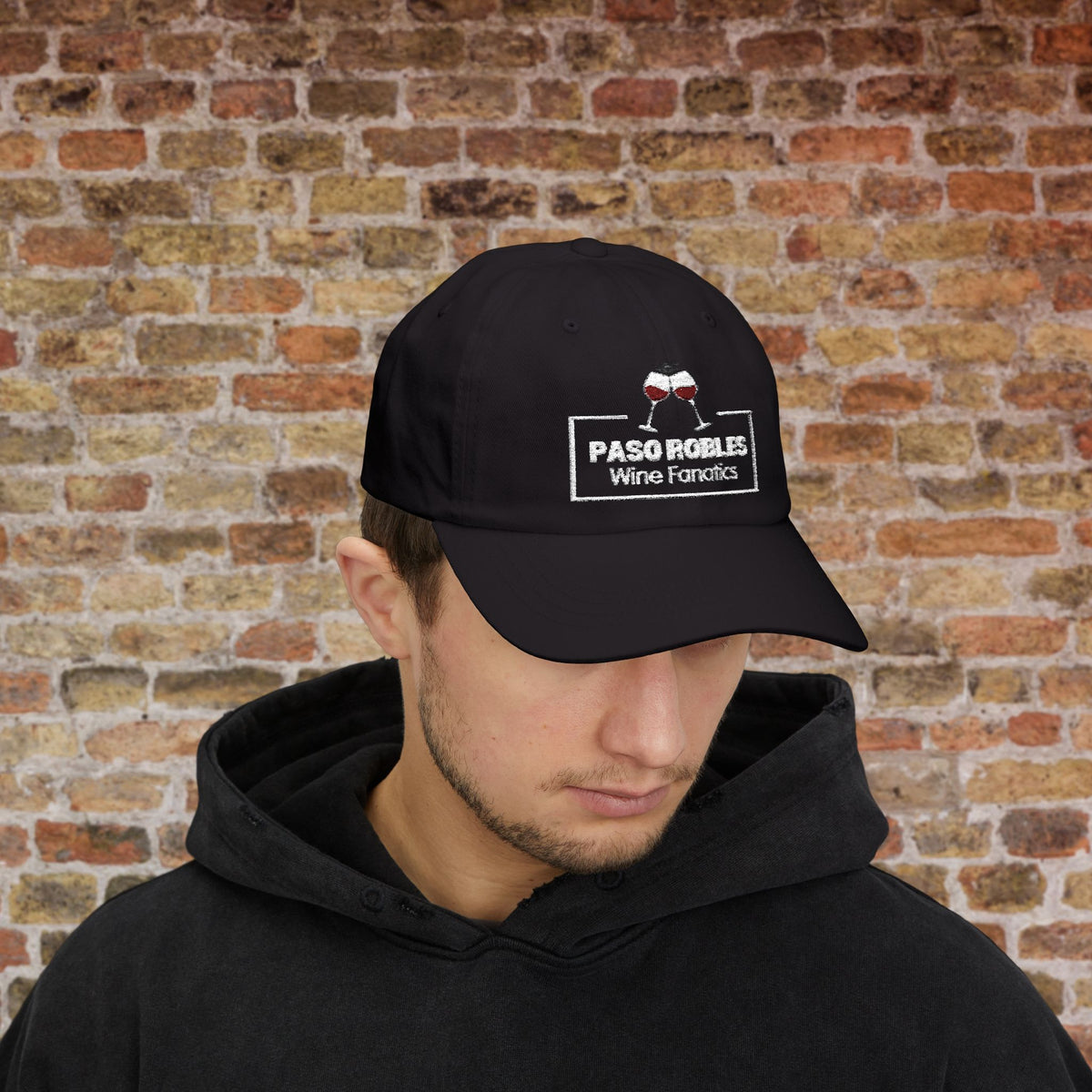 Paso Robles Wine Fanatics Toast Embroidered White Banner Cap