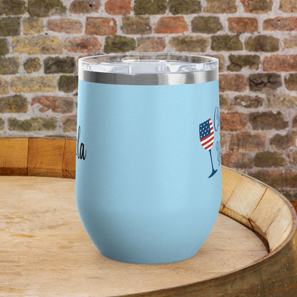 Cheers to 250 Years Independence Day Personalized 12oz Wine Tumbler