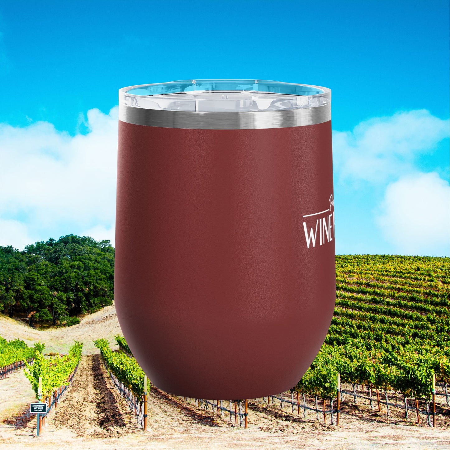 Paso Robles Wine Fanatics Logo 12oz Wine Tumbler