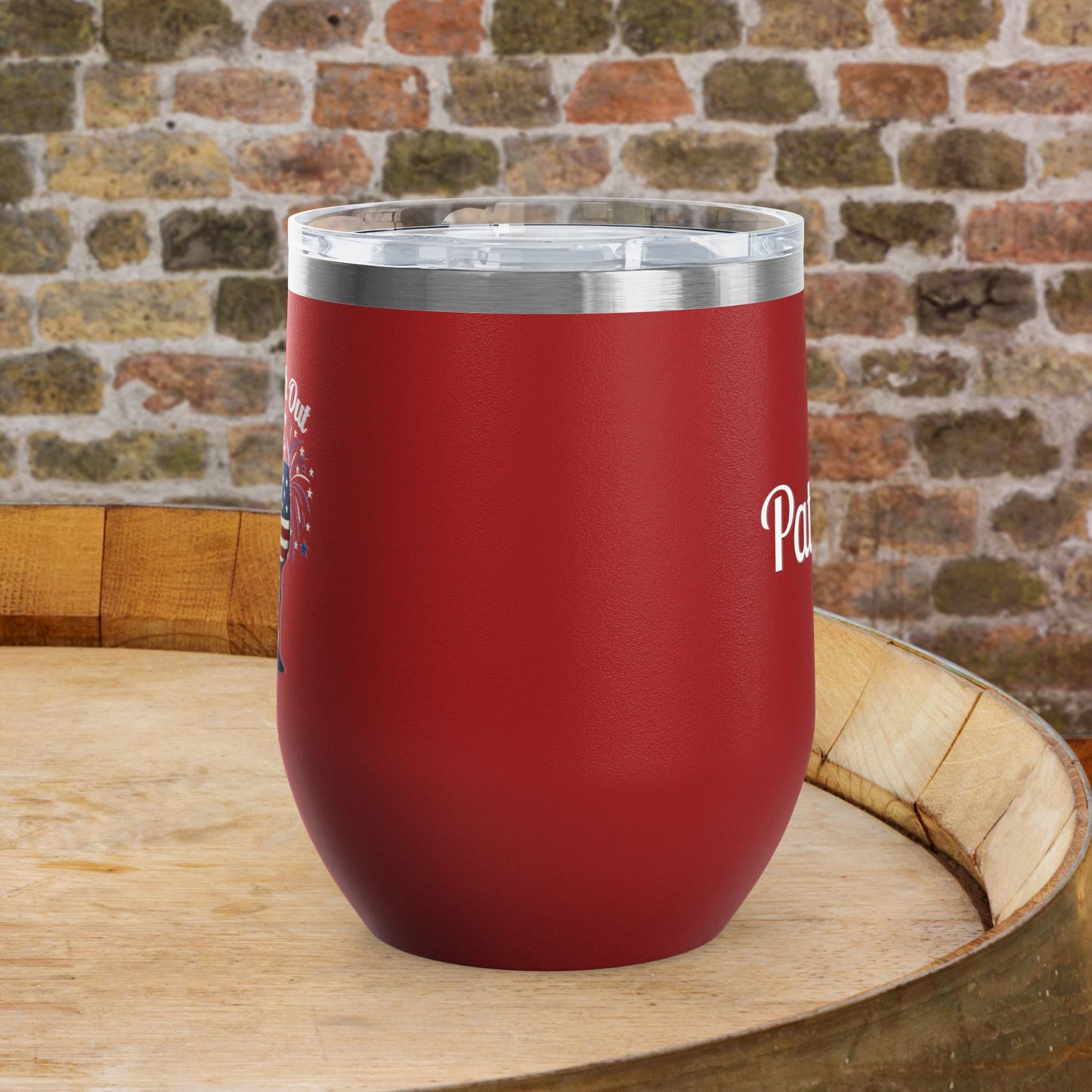 Chill The 4th Out Personalized 12oz Wine Tumbler