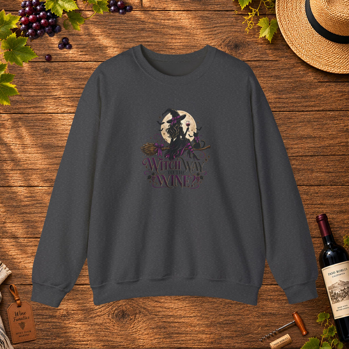 Witch Way To The Wine Sweatshirt