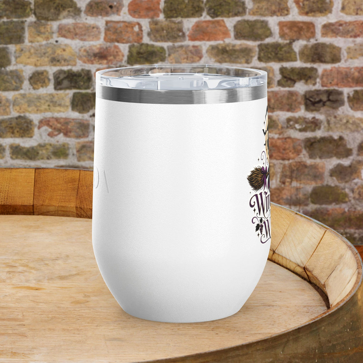 Witch Way To The Wine 12oz Personalized Wine Tumbler