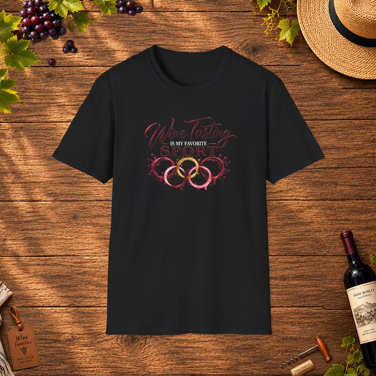 Wine Tasting Is My Favorite Sport Crewneck T-Shirt